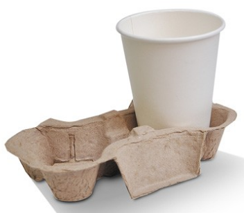 Recycled Eggshell 2 Cup Coffee Tray