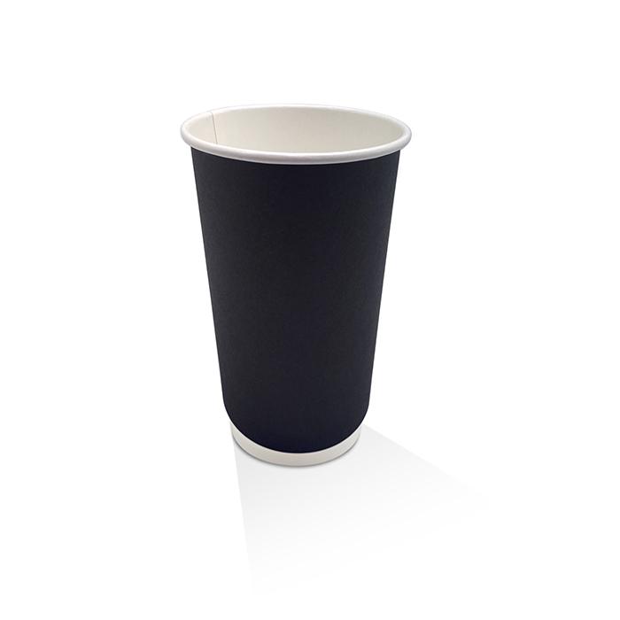 16oz Black Double Wall Coffee Cup
