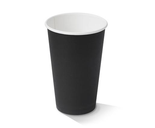 Black 16oz Single Wall Coffee Cup