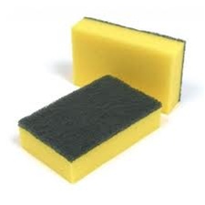 green and yellow scourrer sponge SLEEEVE