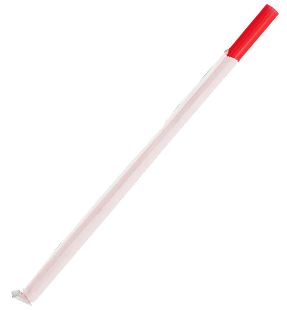 Straws Standard/Regular 210mm - Wrapped Red