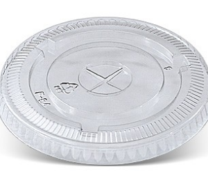 PET Flat Lid to suit PET Clear Cups 10oz - 12oz (84 mm)