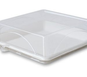 PET Lid to suit 8" Square Sugarcane Plates