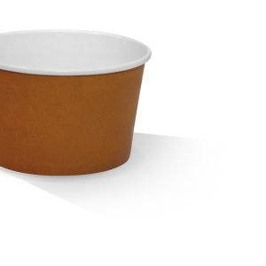 12oz PLA Hot/Cold Paper Soup Bowl - Kraft