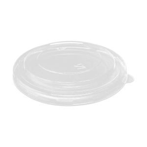 Raised PET Lid 185mm to suit PLA Coated Kraft / Bamboo Salad Bowl 42oz