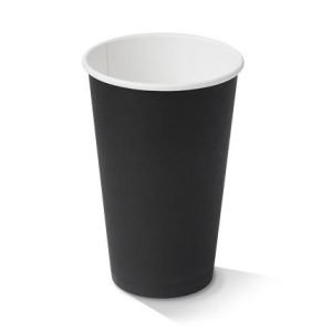 Black 16oz Single Wall Coffee Cup