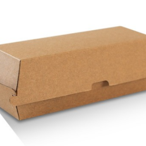 Corrugated Enviro Clamshell PLAIN "Hot Dog" (208 x 70 x 75 mm)