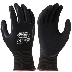 Black Knight, Rubber Dipped Nylon Gloves