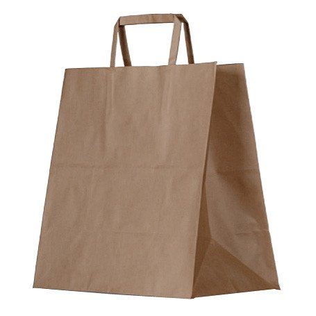 Brown Kraft Bag - Takeaway "305x310x175" (Flat Handle)