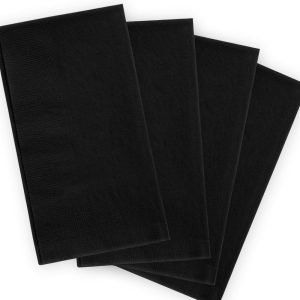 Black Quilted 2ply Dinner Napkin -1/8 GT fold 1000pc/ctn